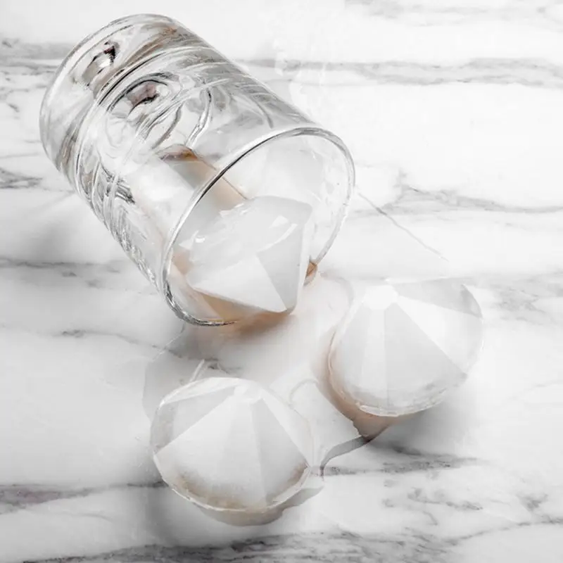 1 шт. Diamond форма ледяного шара 4 ячейки алмаз поднос кубика льда шарик виски чайник формы для крема формы шоколадная форма для вечерние бар