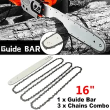 

16 Inch Chain Saw Guide Bar With 3pcs Chains For STIHL 009 012 021 E180 MS180 Replacement Attachment