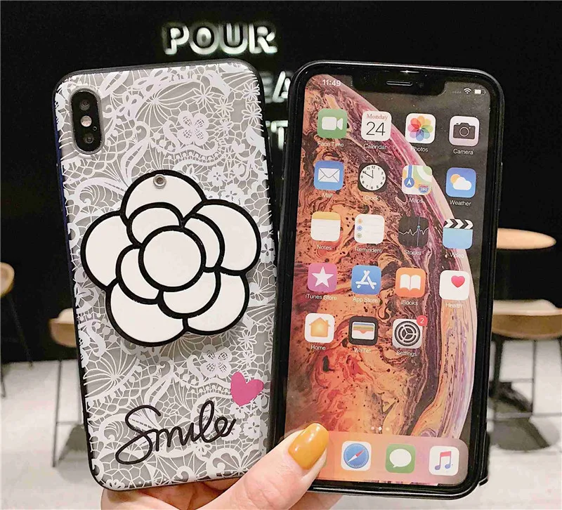 Чехол s для OPPO Realme 3 2 Pro Reno Z зеркало для макияжа в форме цветка рельефный кружевной чехол Аксессуары для телефона чехол Fundas чехол только - Цвет: 206
