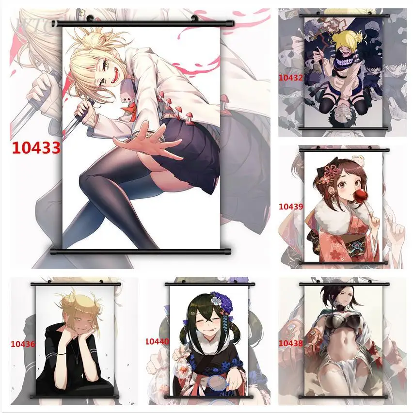 Boku No Hero Academia Toga Himiko Tsuyu Momo Anime Posters Canvas Painting Wall Decor Retro Poster Art Picture Home | Дом и сад