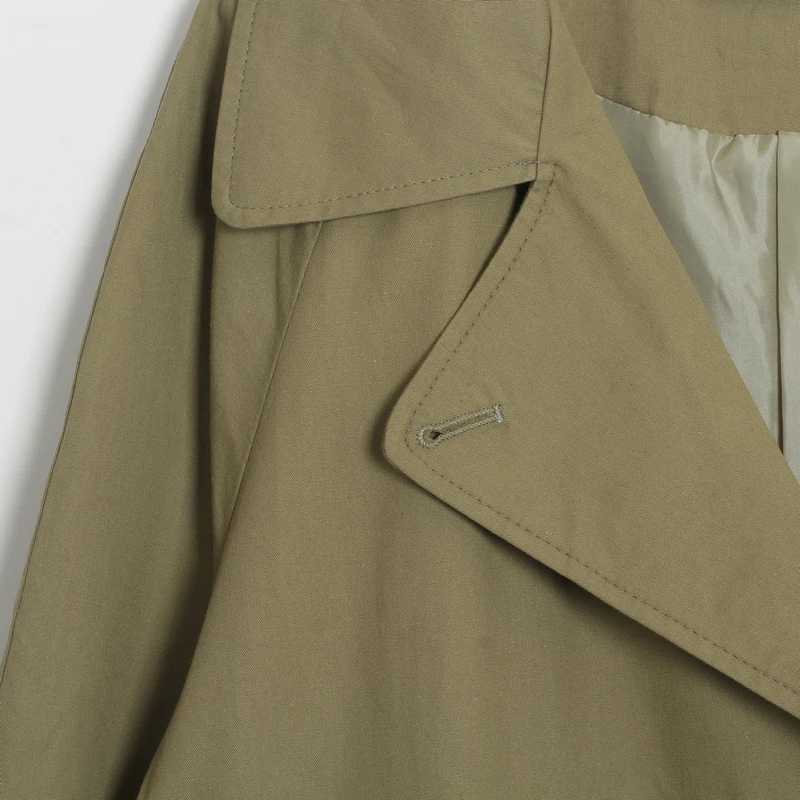 Wixra Женская Повседневная однотонная Классическая двубортная верхняя одежда с поясом офисное пальто шикарный дизайн длинный Тренч Осень