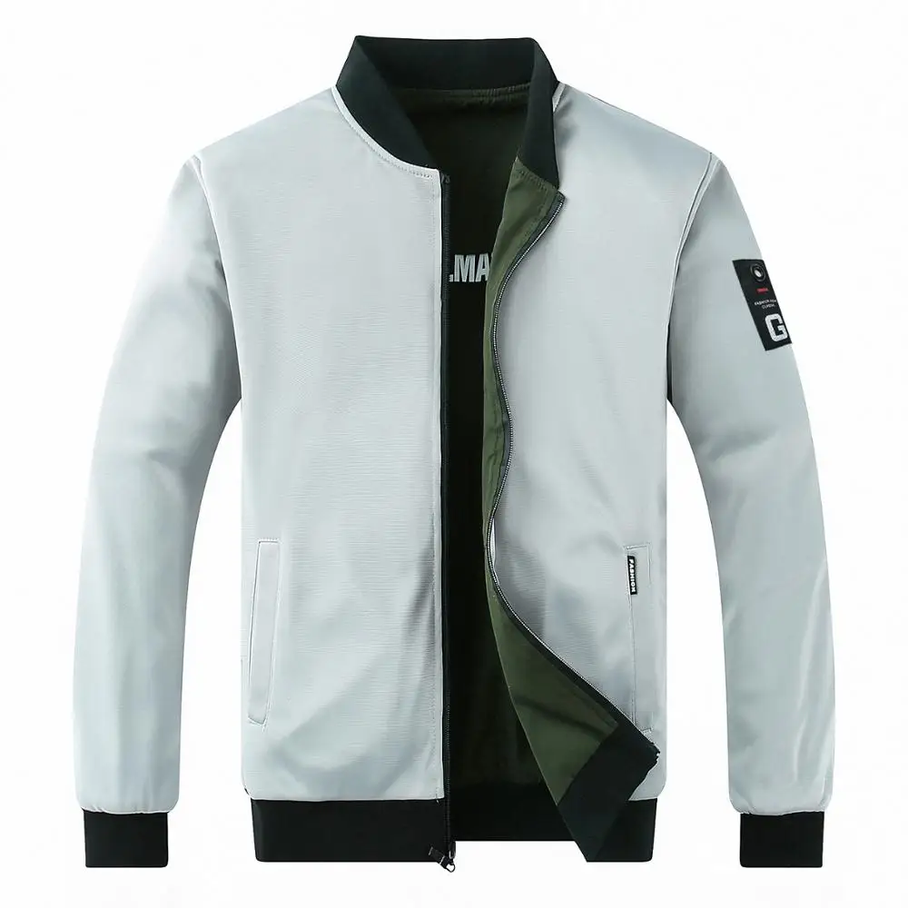 Promo Spring New Men's Bomber Zipper Jacket Male Casual Streetwear Hip Hop Slim Fit Pilot Coat Men Clothing Plus Size 4XL