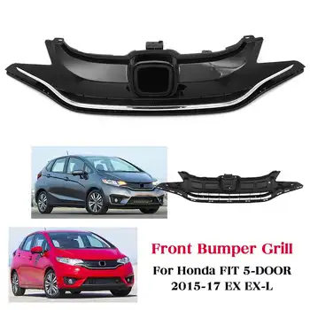

Car Front Bumper Grille Mesh For Honda fits 5 Door 2015-17 EX EX-L Auto Chrome Front Bumper Mesh Grill Trim Racing Grill Black