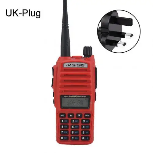 BaoFeng UV-82 рация 5 Вт 128Ch двухдиапазонный УКВ 136-174 МГц 400-520 МГц Портативный Baofeng UV82 Ham Радио Baofeng 82 - Цвет: Red UK