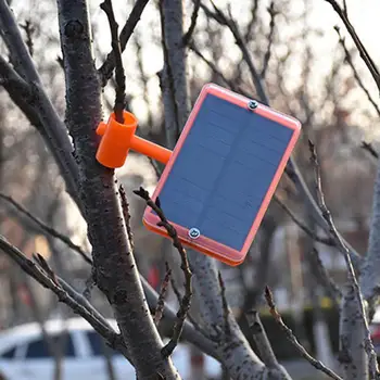 

1PC Solar Voice Box Orchard Wind Force Bird Repeller Reflective Vocalizing Bird Repellent for Garden Lawn Orange
