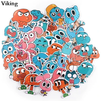 

10sets/lot Funny Cartoon Stickers 38pcs/set Laptop Phone Luggage skateboard guitar Stickers Scrapbooking album Decals G0724