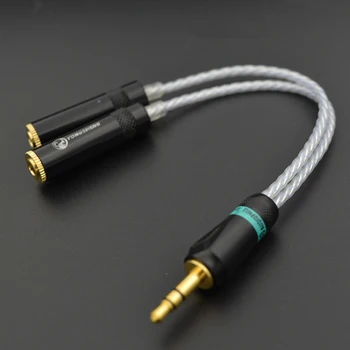 

Hifi Stereo 3.5mm Male to 2 3.5mm Female Cable Nordost odin 3 Line In Car Aux Cable Headphone Amplifier