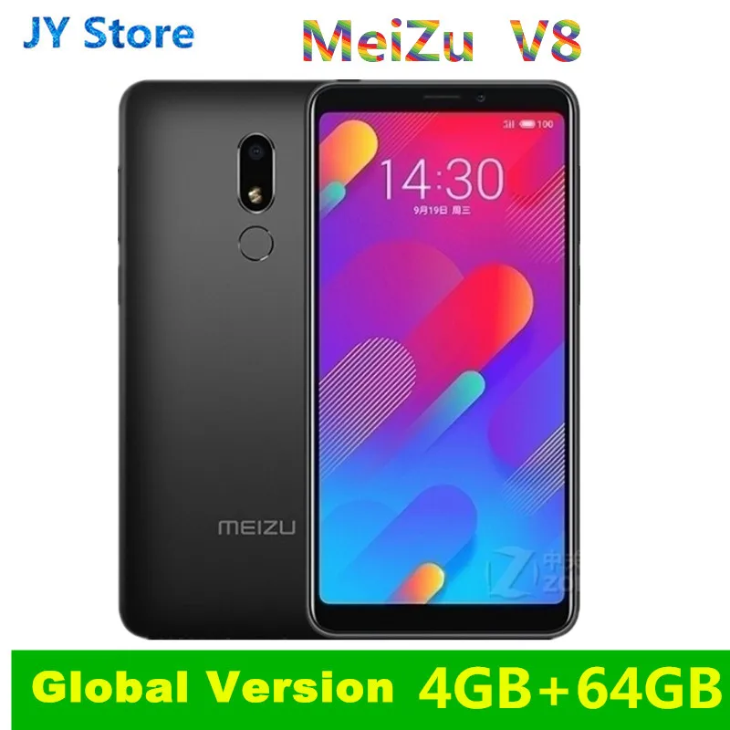 Смартфон Helio P22 с глобальной прошивкой Meizu V8 M8 4 Гб 64 ГБ, Восьмиядерный процессор 12 Мп+ 5 МП, распознавание лица, 5,7, полный экран, 3100 мАч, сотовый телефон