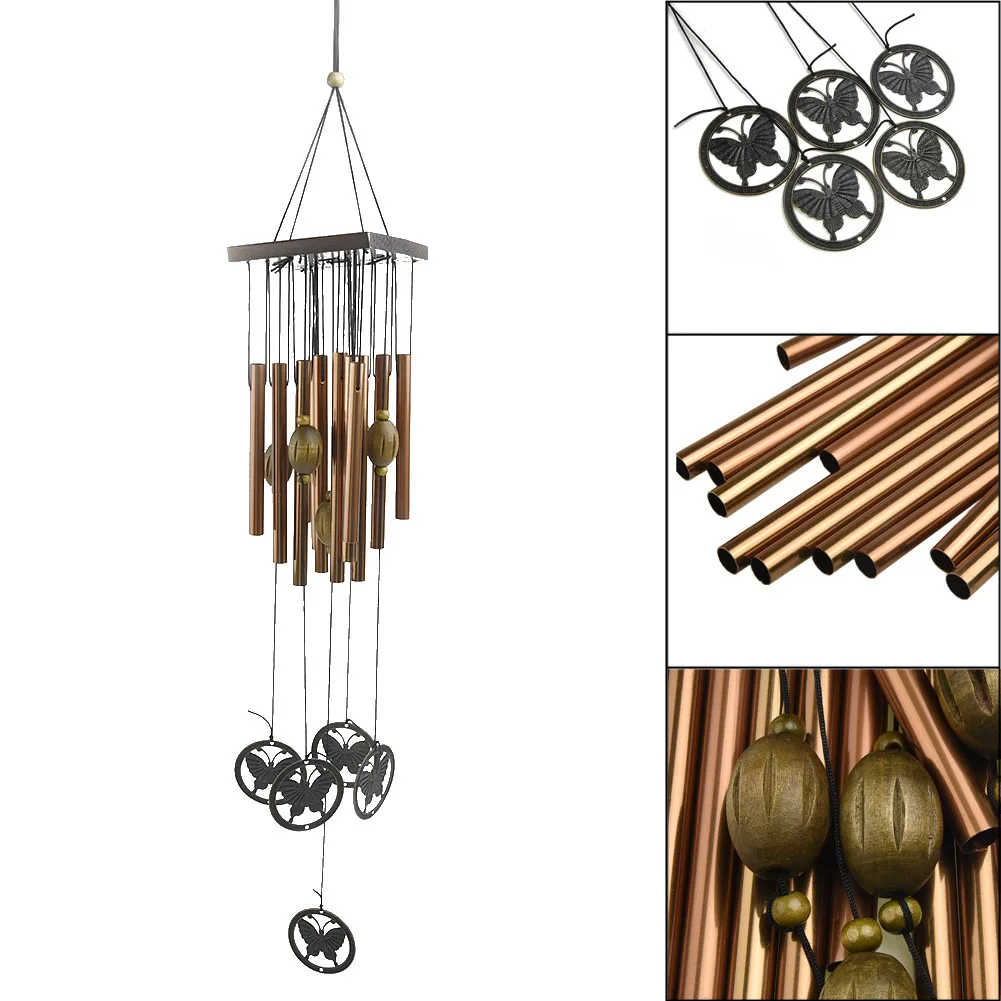 US Wind Chimes Bells Copper Tubes Outdoor Yard Garden Home Decor Ornament 