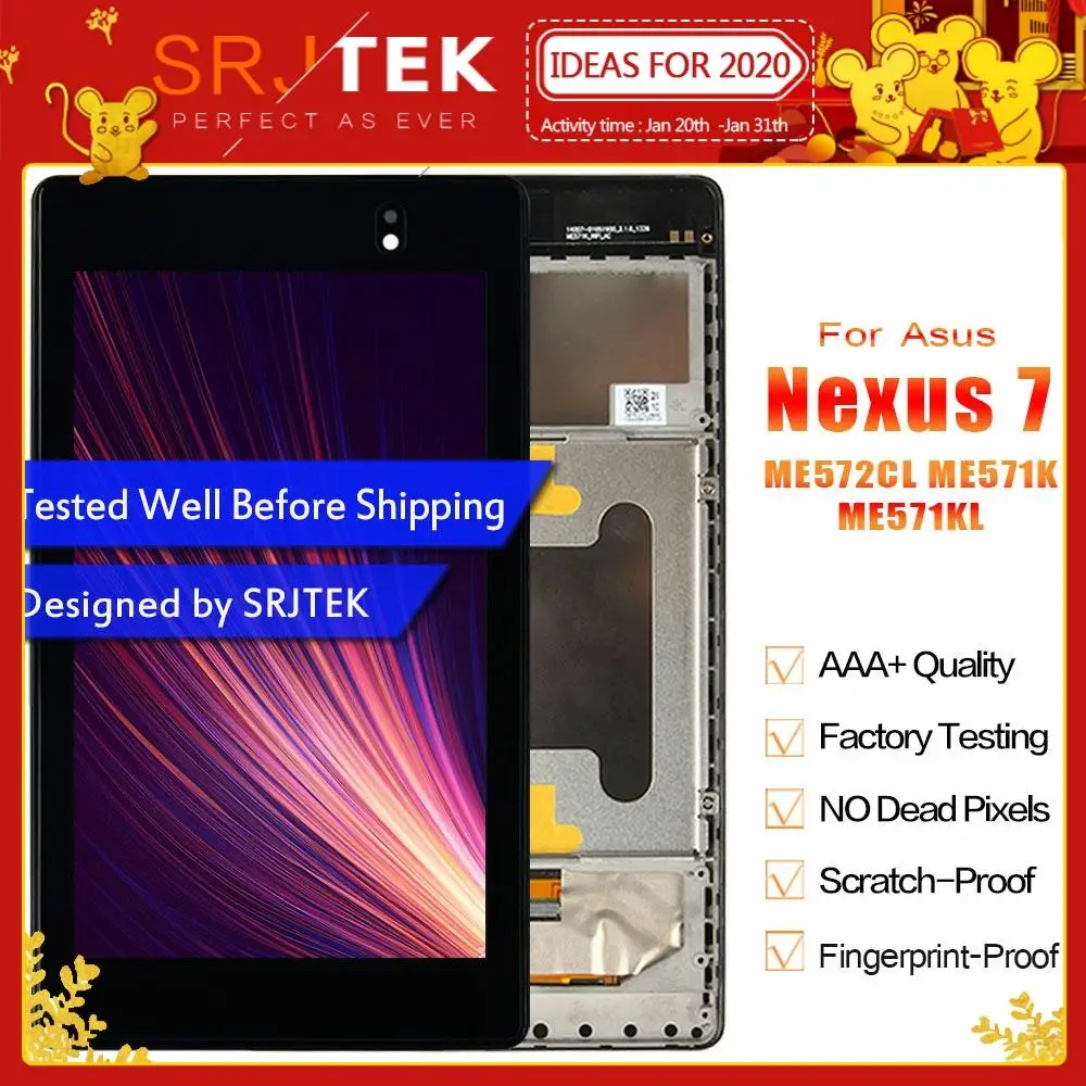 Skup Do ASUS Nexus 7 wyświetlacz LCD ME571K ekran dla asusa Google Nexus 7 2nd 2013 wyświetlacz ME571KL ekran dotykowy ME572CL ME571 K008 K009