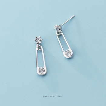 

MODIAN New Big Pin Hyperbole Dangle Earring for Women 925 Sterling Silver Sparkling AAA Zrincos Drop Earring Fine Jewelry Bijoux