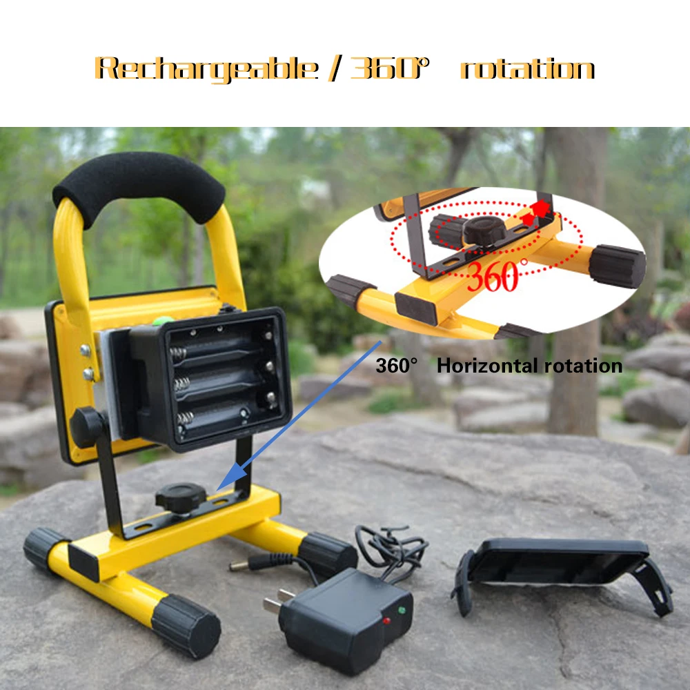 Супер яркий светодиодный прожектор 30 Вт уличный перезаряжаемый Точечный