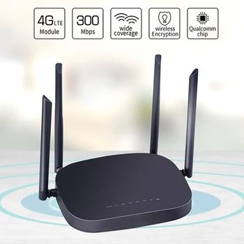 

300Mbps 4G CPE Mobile Wall Through Wireless Wifi Router Signal Amplifier Hotspot Repeater Support SIM Card w/5 Antennas