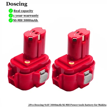

9.6V 3000mAh NI-MH Rechargeable Batteries Pack Power Tool Battery Cordless Drill for Makita 9120 9122 PA09 6207D Ni-MH Battery