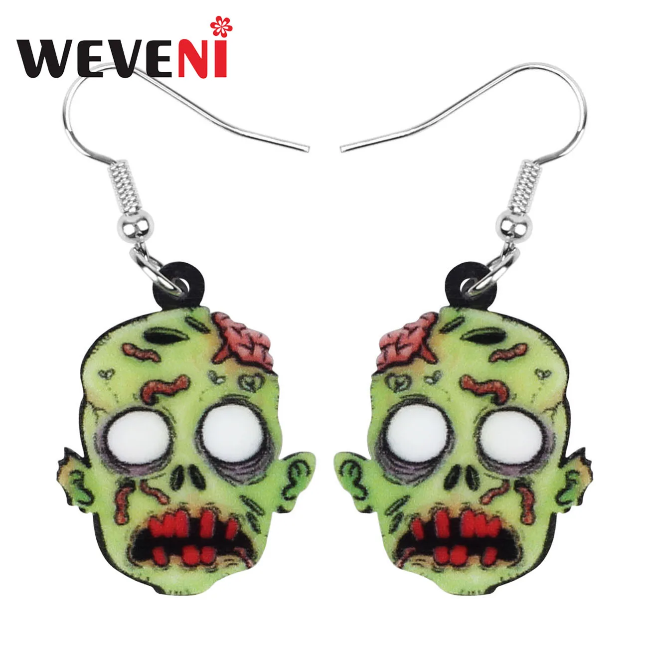 

WEVENI Acrylic Halloween Anime Horror Zombie Earrings Drop Dangle Jewelry For Women Girls Teens Party Decoration Gift Accessory