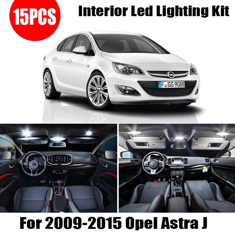15 шт. автомобисветодиодный светодиодные ламсветильник для салона Opel Astra J OPC GTC 2009