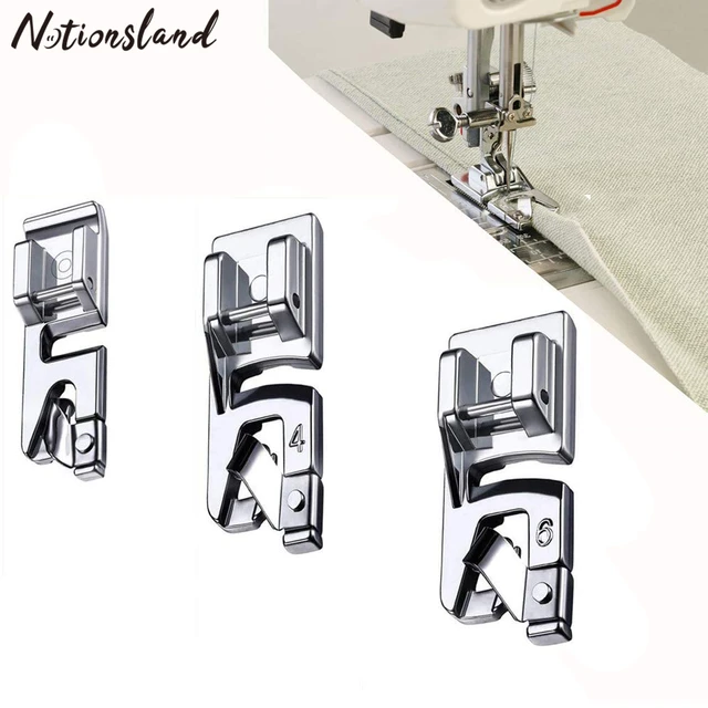 1Pc 3/4/6mm Rolled Hem Presser Foot For Sewing Machine Part for All Low  Shank