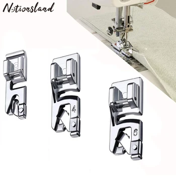 

1Pc 3/4/6mm Rolled Hem Presser Foot For Sewing Machine Part for All Low Shank Snap-On Domestic Sewing Machine