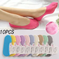 Summer Womens Candy Color Boat Socks For Adult Child Silicone Invisible Socks Thin Velvet Magic Silk Cute Socks Meias SIZE 25-39