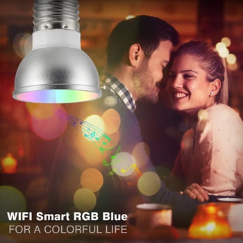 

WiFi Smart led lamp Bulb E27/GU5.3 RGB 6W LED Dimmable Light bulbs Compatible with Alexa&Google Home Remote Light Bulb