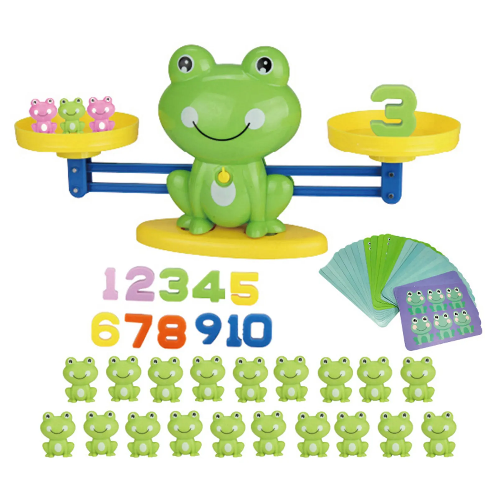Purple Frog Numbers Preschool Kids Educational Balance Game Mathematics Toy 