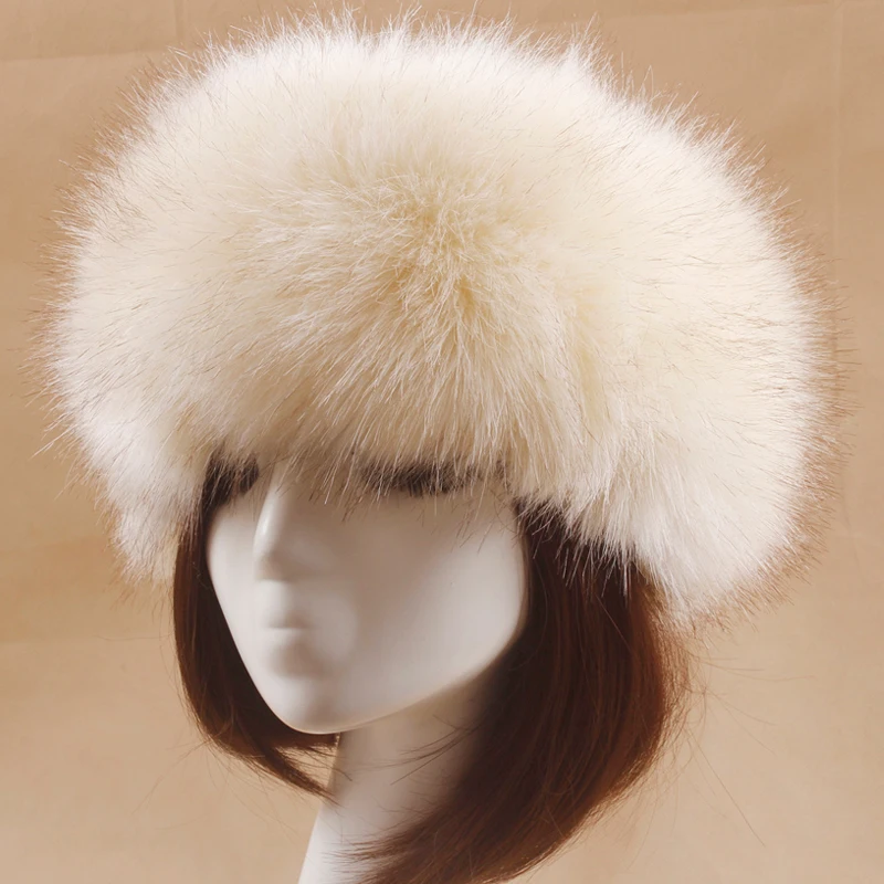 Winter Furry Hairband Faux Fur Women Girl Headband Hat Outdoor Earwarmer Ski winter hat fur hat