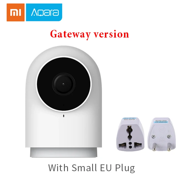 Aqara умная камера G2 Gateways Edition Xiaomi Hub Gateway 3 умный дом Zigbee Wifi Беспроводная связь 1080P просмотр работа с Mijia - Цвет: G2  with Small EU