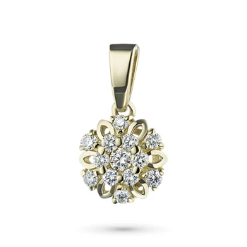 

Pendant in yellow gold with diamonds