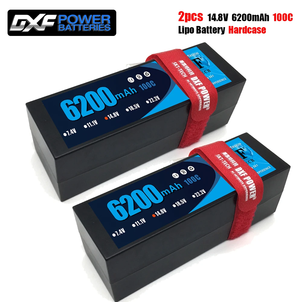 Литий полимерная батарея DXF 14 8 в 6200 мач 100C/200C XT60 T XT90 Plug HardCase литий для