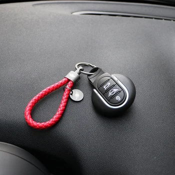 

Logo Leather Keychain For BMW MINI Cooper S F54 F55 F56 F60 R55 R56 R60 Clubman Countryman key ring Car Styling Accessories