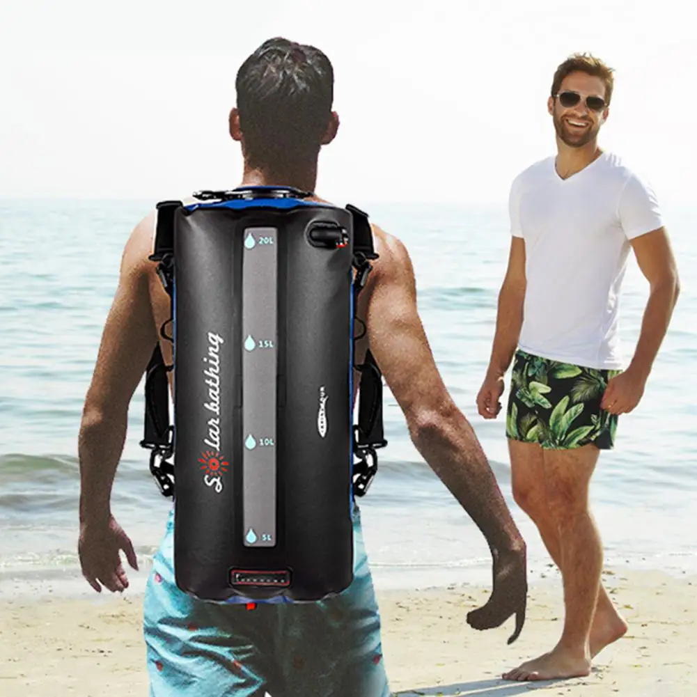 Camping Solar Shower Bag Portable Multifunctional Solar Bathing Heating Floating Bag for Outdoor Traveling Hiking Equipment