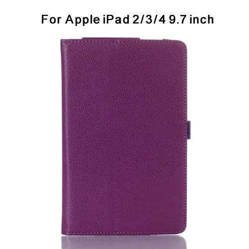 For iPad 234purple Стенд кожаный чехол для iPad Air 1 4 3 2/iPad Air 1 2 3 /i Pad 9,7/Pro 10,5 раза смарт кожаный чехол из ПУ кожи для iPad1 A1337 A1395 чехол - Цвет: For iPad 234purple