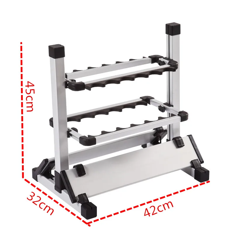 

1Set 12 Fishing Rod Holder Rack Aluminum Alloy Pole Holder Portable Display Shelf Bracket Stand Storage Organizer