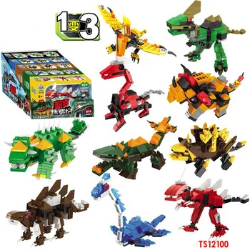 

New Small Particle Building Blocks Jurassic Dinosaur Series 1 To 3 Children's Assembly Toy 12100 Gift