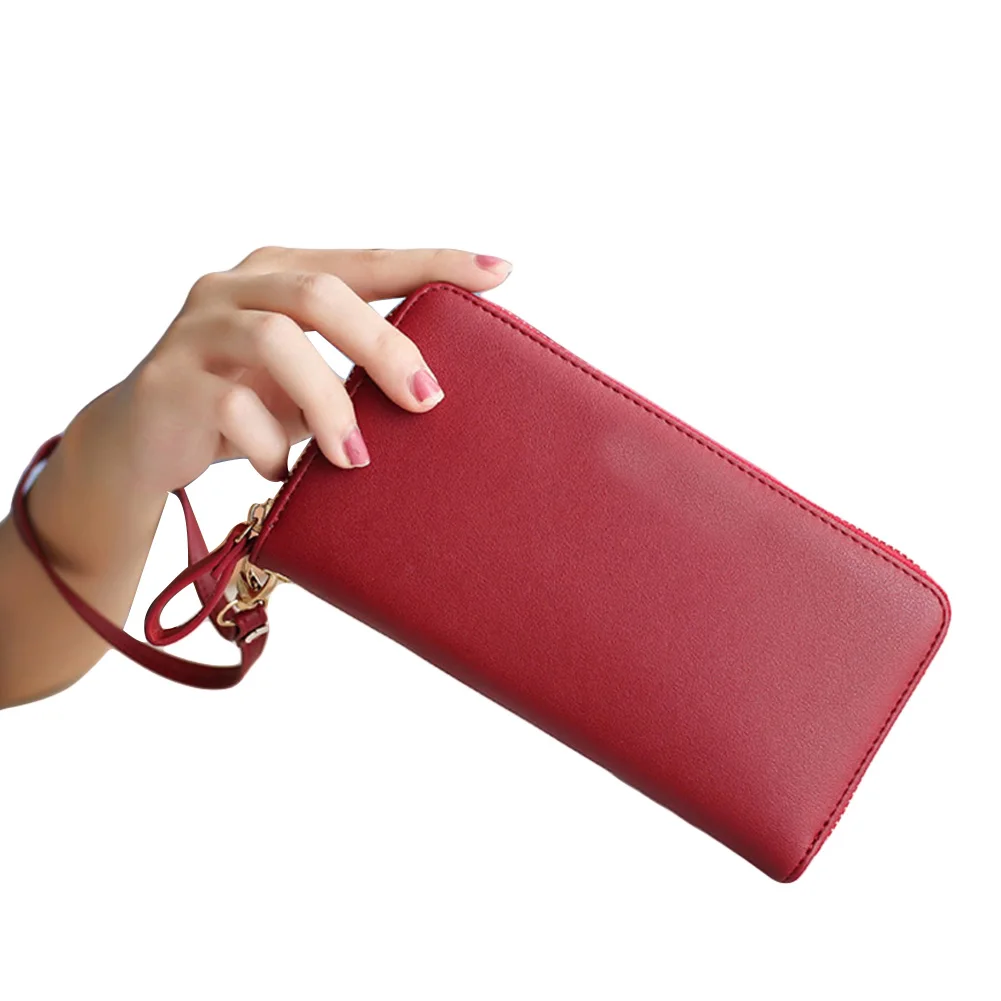 Кошелек мини-чехол Tasche Brieftaschen Frauen Kleine Дамская многослойная застежка-молния из искусственной кожи держатель для карт длинный Браслет-кошелек