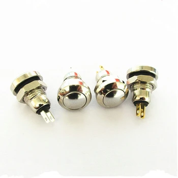 

8MM Metal Waterproof Momentary Switch OFF-MOM 2Pin SPST Mini Push Button Switch 0.5A/250VAC