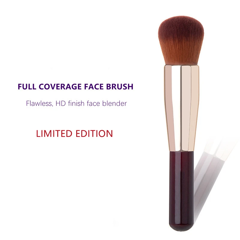 Limited Full Coverage Face Makeup Brush - Hd Finish Red Powder Blush Cream  Foundation Contour Beauty Cosmetics Tool - Makeup Brushes - AliExpress