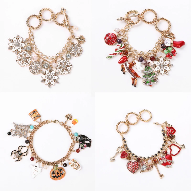 Dvacaman, новинка, Elk, мульти подвески, сделай сам, Санта, эпоксидная смола, креативная мода, индивидуальные браслеты для женщин, ювелирные изделия на Рождество, Хэллоуин