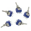 10pc Blue Mini MTS-102 3-Pin SPDT ON-ON 6A 125VAC Miniature Toggle Switches ► Photo 3/6
