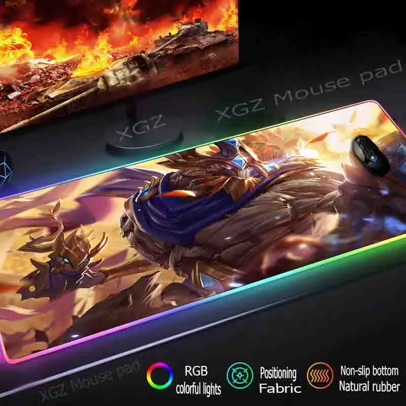 Mairuige аниме боевые животные HD на заказ большой RGB коврик для мыши черный замок край