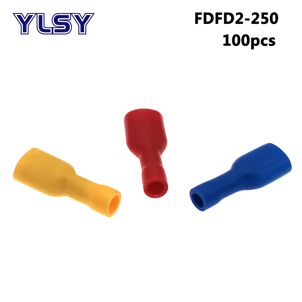 100 шт. 6 3 мм женская модель мужская FDD/FDFD/фотоэлемент разъем 16 14AWG 1 5 2 мм2|Терминалы| |