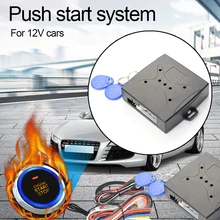 12v vehicle START STOP button engine starter Keyless Entry with RFID Lock car start system autostart universal car alarm system driving security push button engine start rfid lock ignition starter with remote keyless entry system