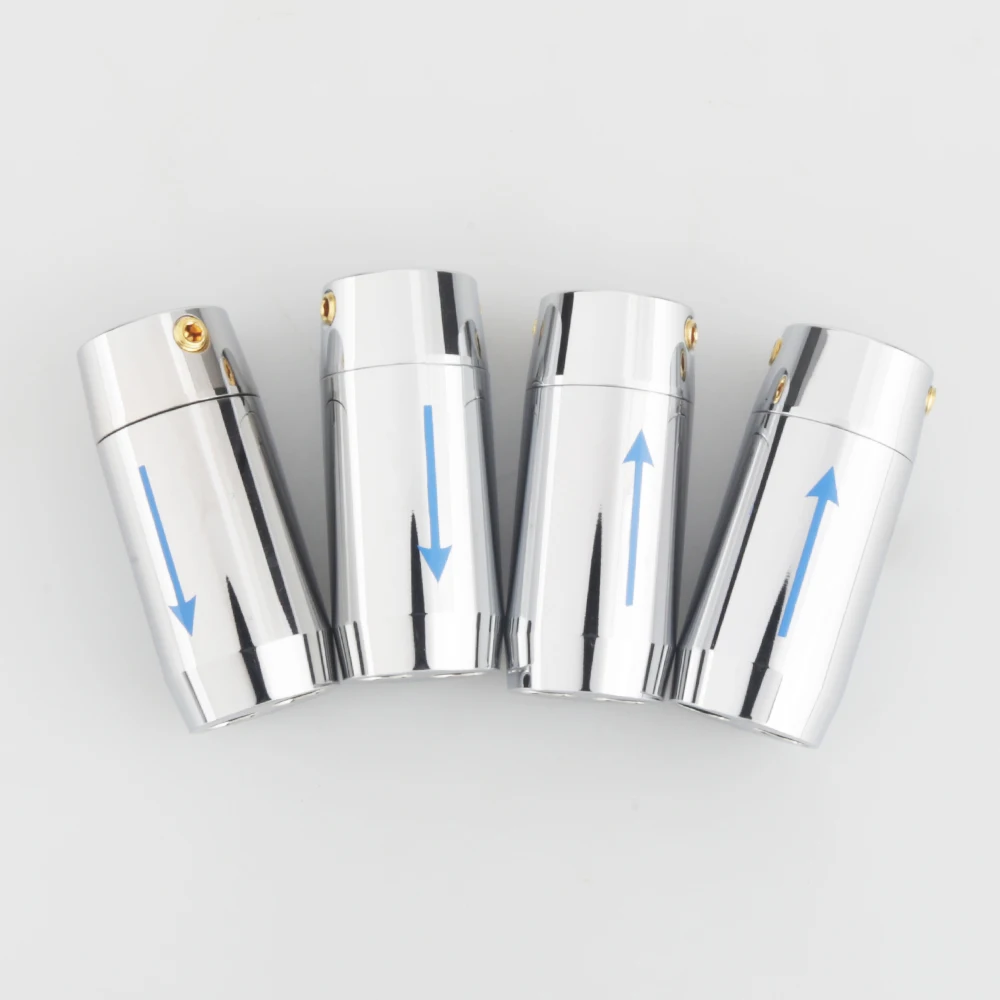 4xSilver HIFI 오디오 바지 Y 분배기 RCA 케이블 스피커 케이블 와이어 바지 알루미늄 11mm  2*7mm 부츠 화살표 포함