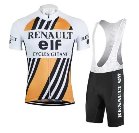 sets Renault ELF TEAM, 4 цвета, Ретро стиль, классические майки для велоспорта, набор гоночных велосипедов, летний комплект одежды с коротким рукавом, Майо, Ropa Ciclismo - Цвет: sets