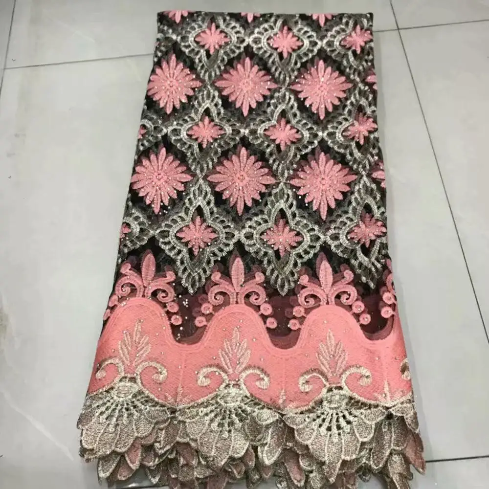 

BEAUTIFICAL African lace fabrics embroidered tulle lace fabric with stones 2019 New arrival French fabric lace 5 yards df65-3023