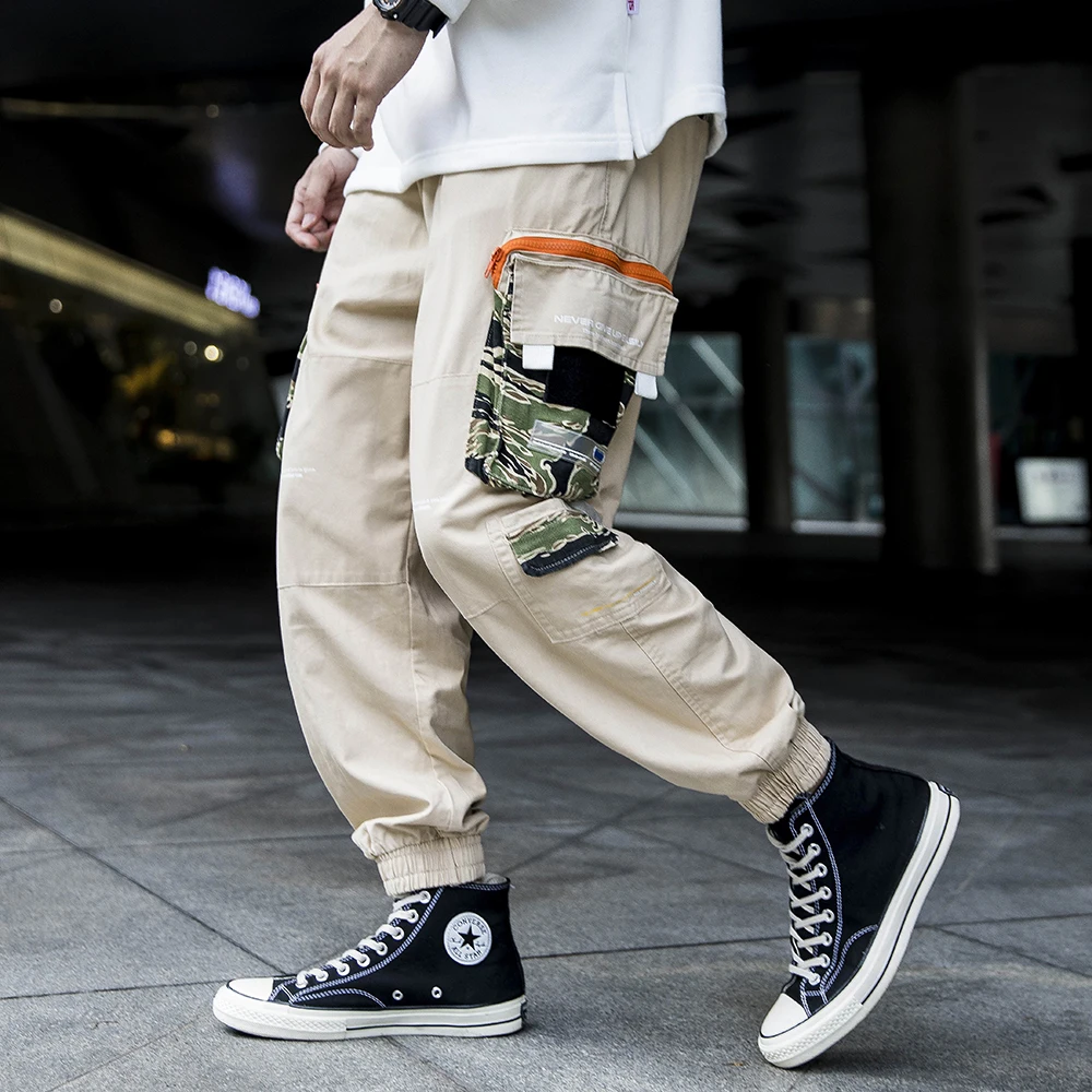 Cargo Pants with Straps Men Cotton Pockets Techwear Casual Trousers Black Baggy Pants Jogger Military Trousers 2020 Spring Cargo Pants with Straps Men Cotton Pockets Techwear Casual Trousers Black Baggy Pants Jogger Military Trousers 2020 Spring