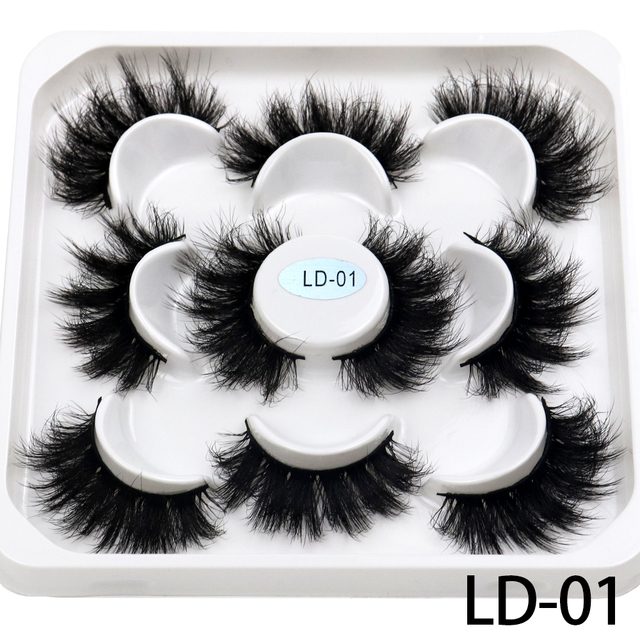 Pairs 25mm 3D Mink Lashes Bulk Russian Volume Fluffy Natural False Eyelashes Thick Dramatic Mink Eyelashes Wholesale maquiagem