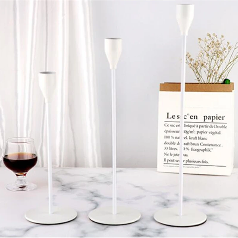 European Style Metal Candle Holders Simple Wedding Decoration Bar Party Living Room Decor Home Table Candlestick candle holders