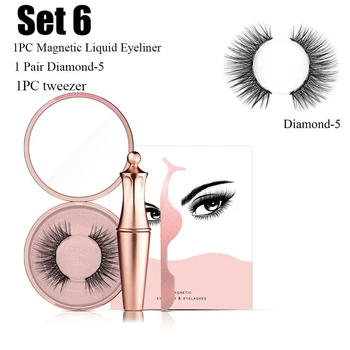 

Magnetic Eyelashes Eyeliner Eyelash Curler Set Natural Long Magnetic False Eyelashes With Magnetic Eyeliner Tweezers Set TSLM2