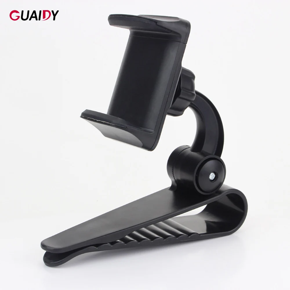 Sun Visor Car Phone Holder Navigation 360 Degree Rotation Adjustment Telescopic Mini Air Outlet Clip Portable Universal Plastic | Мобильные